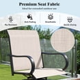 thumbnail image 6 of Gymax Outdoor Swivel Bar Stool Set of 4 w/Breathable Fabric and Heavy Duty Metal Frame Gray, 6 of 9