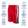 thumbnail image 4 of Boys’ Active Shorts – 4 Pack Athletic Performance Gym Shorts (8-18), 4 of 7