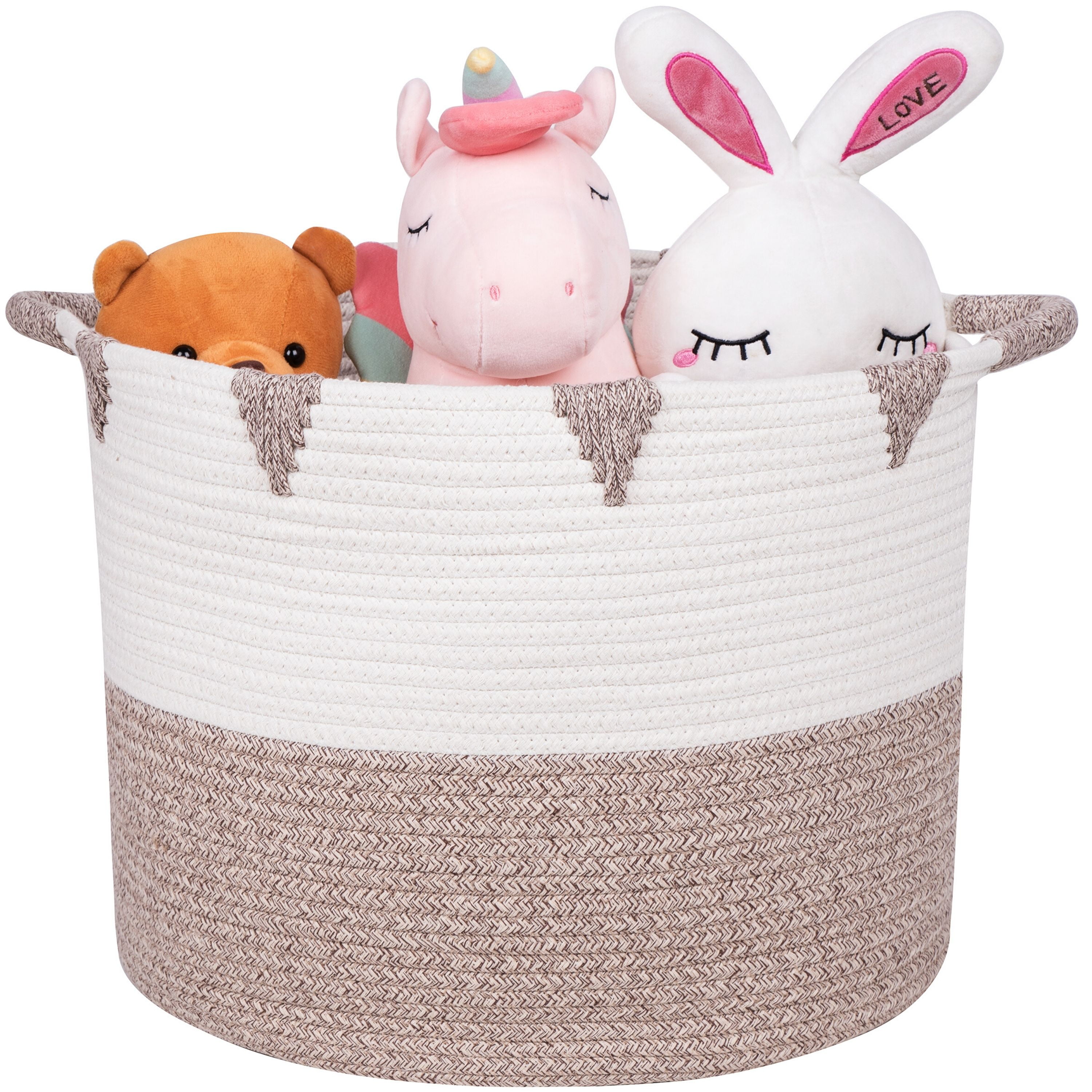 Large Woven Rope Basket Decorative Blanket Basket for