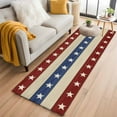 thumbnail image 3 of 4th of July Area Rugs 2x6 for Kitchen Runner Rug, Blue Red Star Striped Independence Day Non Slip Washable Rug Runner, Low Pile Indoor Floor Carpet Mat Bathroom Rugs for Bedroom, Kids Room, 3 of 9