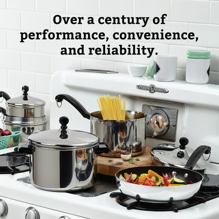 Farberware 17 Piece Classic Stainless Steel Pots And Pans Set Cookware Set Silver Walmart Com Walmart Com