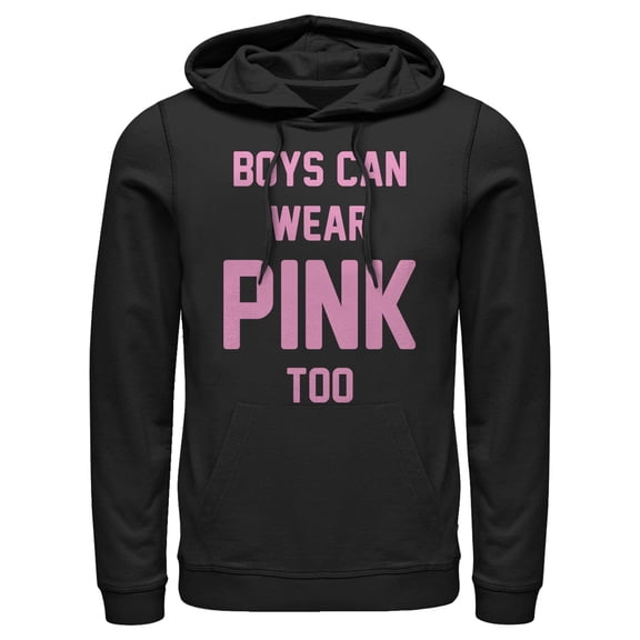Men's Lost Gods Boys Can Wear Pink Too  Pull Over Hoodie