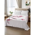 thumbnail image 2 of Cherry Blossoms Twim Size Flat Sheet, Wrinkleproof & Fadeproof Cooling Flat Bed Sheet Only, Pink Pastoral Modern Gradient Spring Breathable Soft Bedding Top Sheets 66 x 96 Inches, 2 of 8