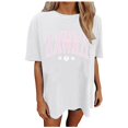 thumbnail image 1 of TSADFHJI Chandails en Molleton pour Femmes Sans Capuche avec Photo Mode Décontractée Imprimée Col Rond Manches Courtes T-Shirt m, 1 of 4