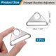 thumbnail image 2 of Uxcell 4 Pcs 2 1/8 Pulgadas Ajustador de Hebillas Triangulares Anillos en D para Correas de Bolsos Llavero Cinta de Bricolaje Hardware, 2 of 6