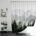thumbnail image 4 of Rideau de Douche Arbre Nature Rideaux de Douche pour Salle de Bain, Rideau de Douche Frais Accessoires de Salle de Bain Imperméable avec Standard (180 x 180cm), 4 of 5