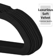 thumbnail image 3 of Perchas de terciopelo VECELO, antideslizantes, 25 unidades, color negro, 3 of 9
