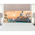 thumbnail image 1 of European Headboard, Grand Canal in Venice Italy Historic European Cityscape Town Tower Boho Print, Upholstered Decorative Metal Bed Headboard with Memory Foam, Full Size, Multicolor, by Ambesonne, 1 of 4