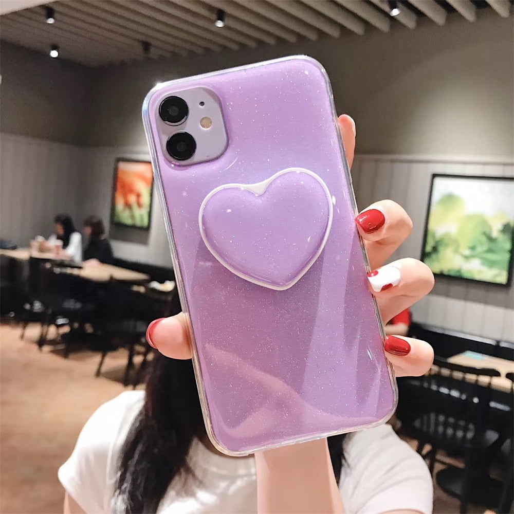 Iphone 12 Pro Case With Heart Stand 6 1 Inch Shockproof Scratch Resistant Protective Cute Iphone Case Cover For Girls Women Ladies Purple Walmart Com Iphone 12 Pro Case With Heart Stand 6 1 Inch Shockproof Scratch Resistant Protective Cute Iphone Case Cover For Girls Women Ladies Purple Walmart Com