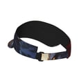 thumbnail image 2 of Rocae Red And White Beast for Sport Sun Visor Hats Adjustable Empty Top Baseball Cap Cotton Ball Caps for Women and Men, 2 of 7