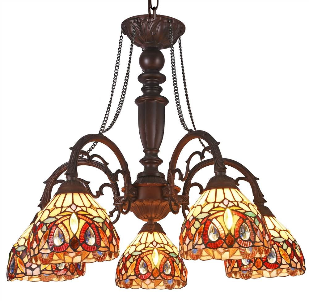 CHLOE Lighting SERENITY Tiffany-style 5 Light Victorian Large