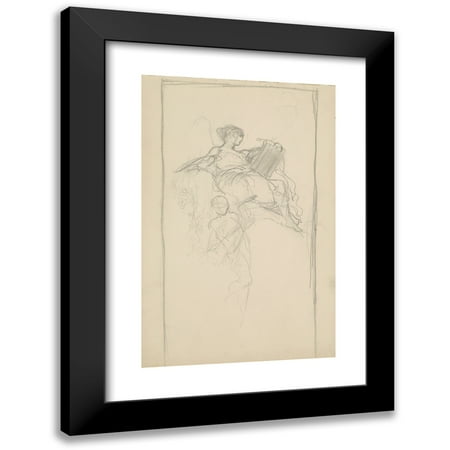 

Henryk Siemiradzki 13x18 Black Modern Framed Museum Art Print Titled - Sketch of the Character for the Ceiling Light and Shadow at the Jan Zawisza Palace in Warsaw (1883) (1883)