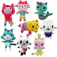 thumbnail image 2 of Oferta en casa de muñecas Gabby, juguete de felpa Mercat, animales de peluche de dibujos animados, gato sonriente, coche, gato, abrazo, muñecas para niñas, regalos de cumpleaños para niños, 2 of 4
