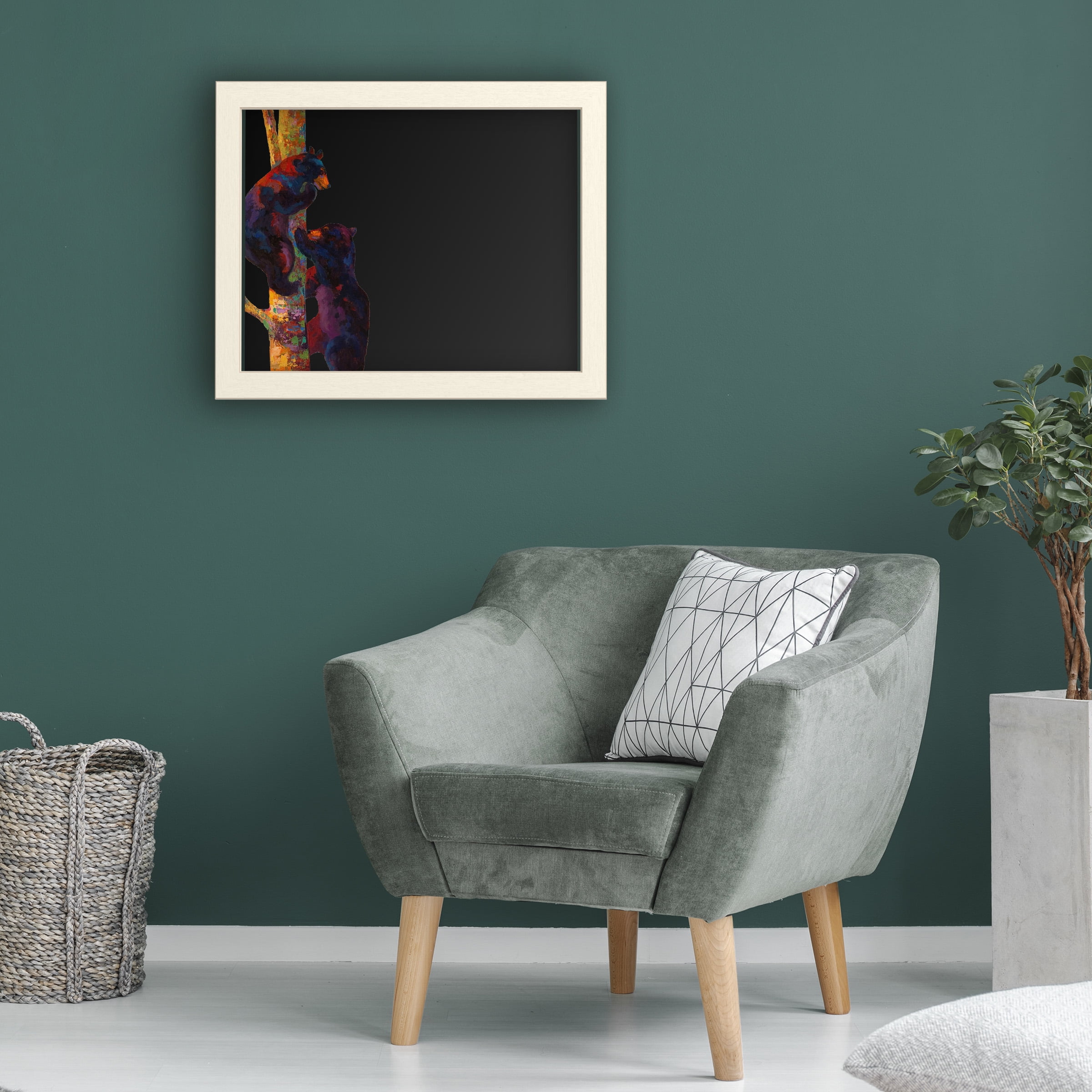 Functional Chalkboard with Printed Artwork - Marion Rose 'Two High' Chalk Board Wall Sign