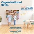 thumbnail image 5 of ECR4Kids Streamline 10-Section Hanging Cubby Coat Locker and 10 Scoop Front Storage Bins, Natural, 5 of 10