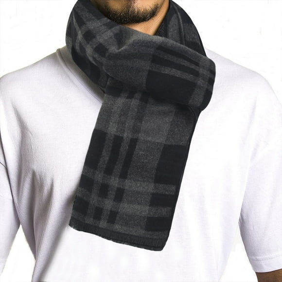 Bodychum Mens Womens Winter Scarf Plaid Scarf Soft Thermal Check Long Scarf