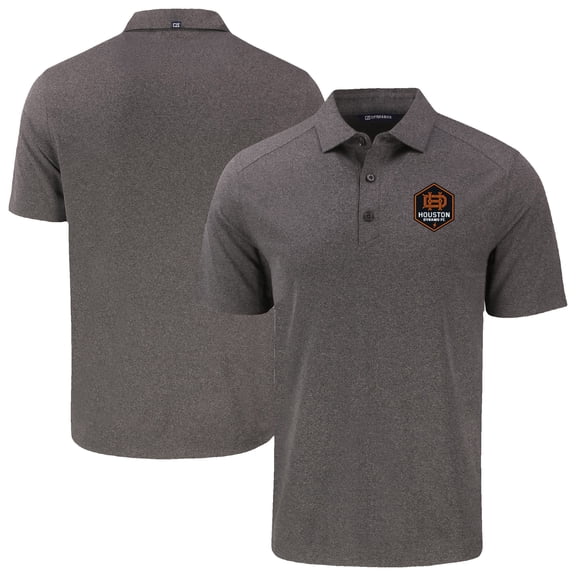 Men's-Cutter & Buck  Heather Black Houston Dynamo FC Big & Tall Forge Eco Stretch Recycled Polo
