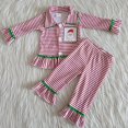 thumbnail image 1 of Venta al por mayor de ropa de dormir para bebé, pijamas de Navidad, ropa, camisa de Papá Noel, pantalones a cuadros verdes, conjunto de Boutique para niños, traje para niños, 1 of 4