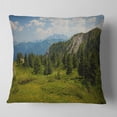 thumbnail image 2 of Designart Amazing Visitor Mountains - Landscape Photo Throw Pillow - 18x18, 2 of 5