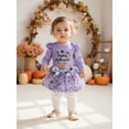 thumbnail image 5 of BemeyourBBs Baby Girl Halloween Outfit Pumpkin Long Sleeve Romper Bow Tulle Skirt, 5 of 9
