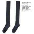 thumbnail image 7 of comerut 1 Pair Winter Stockings Over Knee Length Elastic Anti-slip Thick Warm Solid Color Soft Breathable Anti-shrink Thermal Lady Long Socks, 7 of 7