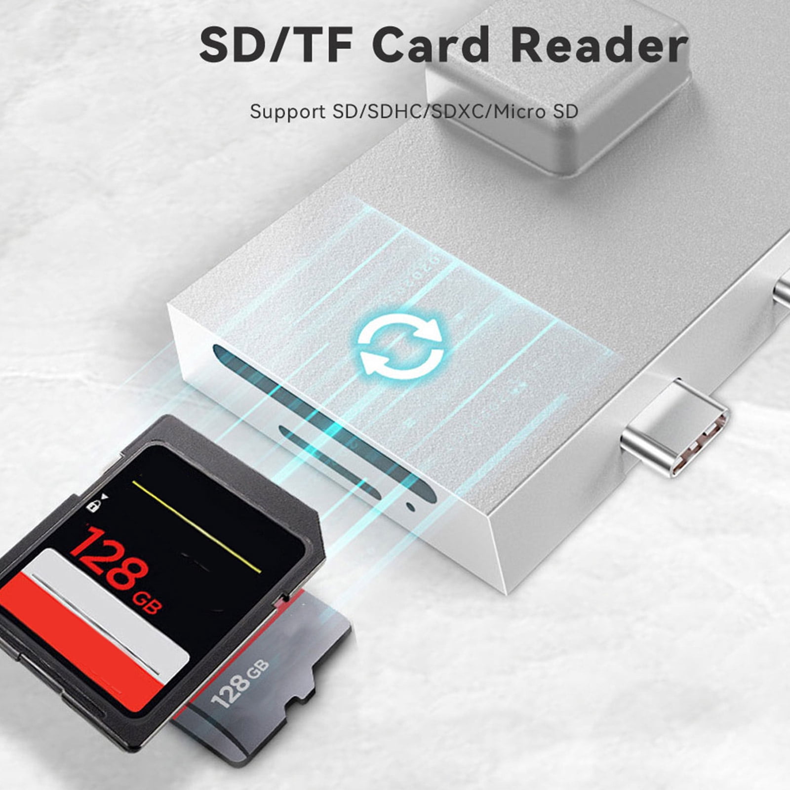 Versatile Docking Station for X/8/9 Type-C Interfaces, TF Card Reader, and USB Ports
