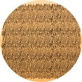thumbnail image 1 of Ahgly Company Indoor Round Abstract Orange Contemporary Area Rugs, 4' Round, 1 of 1