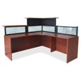 thumbnail image 7 of Lorell, Desktop Panel System Corner Transaction Top, 1 Each, Cherry, 7 of 7