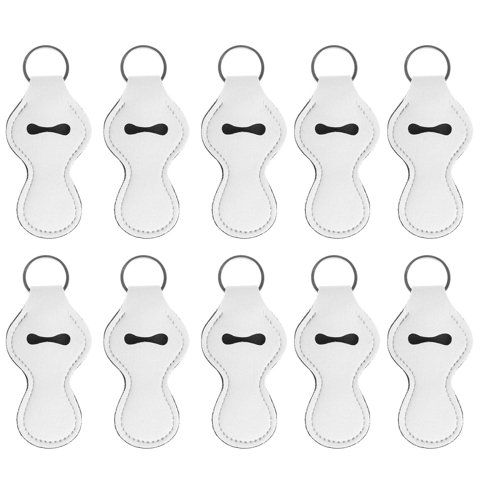 10 Pieces Sublimation Blanks Chapstick Holder Keychain, Neoprene Lip ...