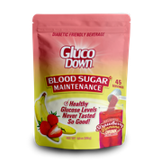 GlucoDown, Maintains Healthy Blood Sugar, Delicious Strawberry Banana, 45-Servings.