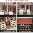 thumbnail image 3 of Homieasy Multifunctional Closet Organizer, Industrial Style, Nature, 3 of 7