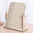 thumbnail image 2 of High Definition Makeup Mirror Wooden Rotatable Mirror Desktop Mirror Decor, 2 of 8