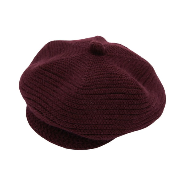 WITHMOONS Winter Knit Newsboy Caps Lady Warm Baker Beanie Hat YZG0081 (Wine)