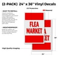 thumbnail image 2 of Flea Market (2-PACK) 24" x 36" Vinyl Decals | Sign Insert Peel & Stick Decals Stickers Window Signs, 2 of 2