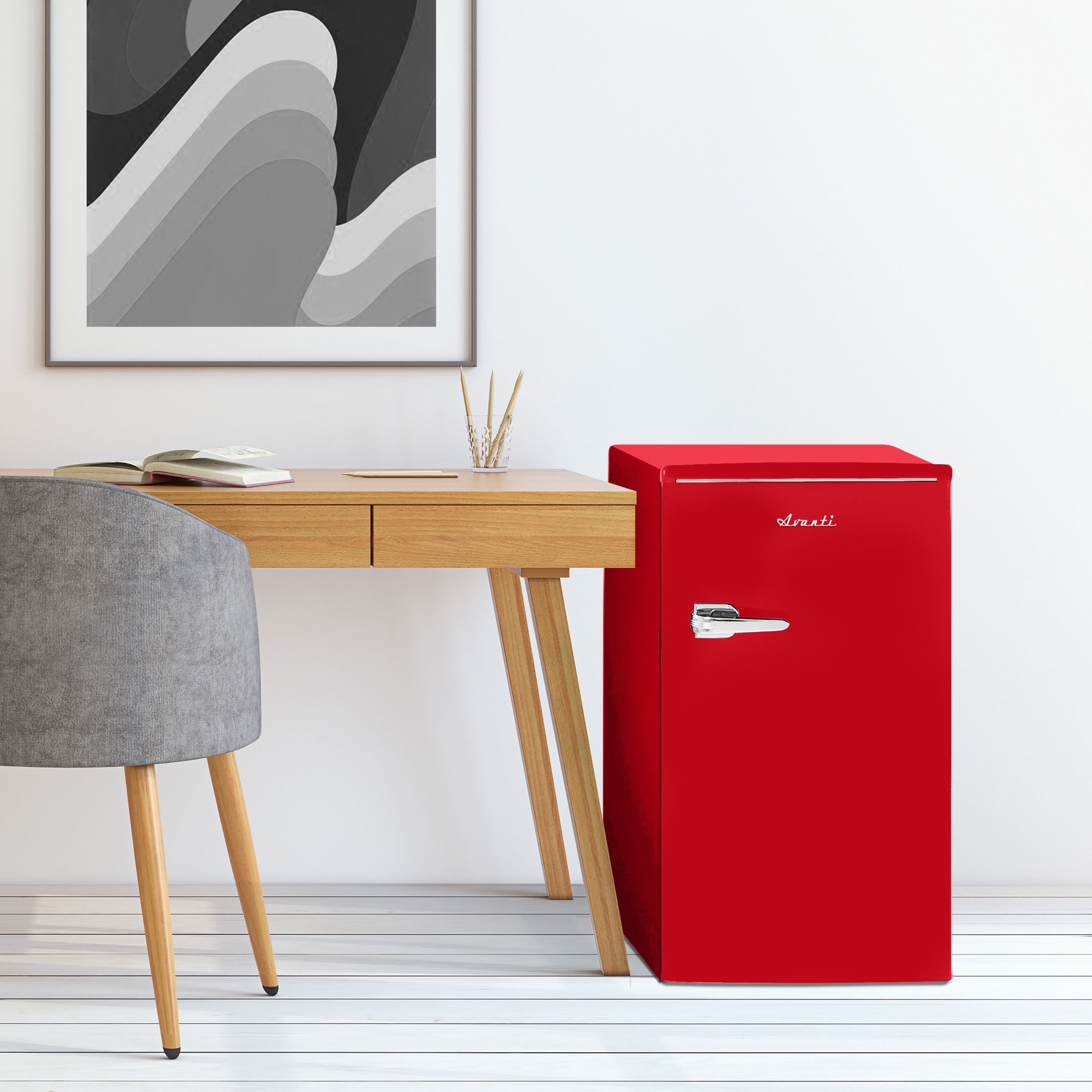 Avanti Retro Series Compact Refrigerator, Mini-Fridge, 3.0 cu. ft., in Red (RMRS31X5R-IS)