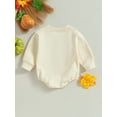 thumbnail image 4 of Wassery 2PCS Baby Boys Girls Sweatshirt Rompers Infant Halloween Clothes Letter Pumpkin Print Long Sleeve Jumpsuit 6M 12M 18M 24M Newborn Cute Fall Outfits, 4 of 9