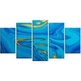 thumbnail image 1 of Design Art Light Blue Acrylic Paint  Canvas Print, 1 of 3