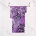 thumbnail image 5 of 3 Sizes Towel Set - Bath Towel, Hand Towel & Washcloth for Daily Household Use Lavender Succulent Blooms, 5 of 8