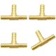 thumbnail image 1 of Rawiri 4PCS Conector de Manguera de Latón Conector de Manguera Neumática Conector de Manguera de Combustible Tee (8 mm), 1 of 5