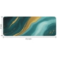 thumbnail image 7 of Teal Gold Marble Pattern Kitchen Rug Mat,Kitchen Runner Rugs Non Skid Washable,Decorative Kitchen Floor Mats for Kitchen,Sink,Laundry,17"x47.2", 7 of 7