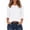 White, variant on Women's 3/4 Sleeve Crew Neck Cotton T Shirts Soft Stretchy Casual Daily Wear Layering Tops Classic Fit