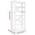 thumbnail image 4 of vidaXL Adult 6-Tier Bookcase 80x30x170 cm Solid Wood Acacia Standard Tall Bookcase, 4 of 5