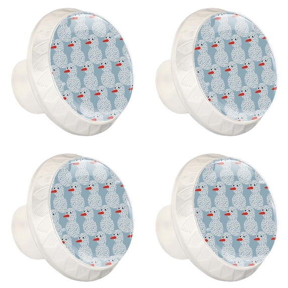 4 Pcs Snowman Knobs for Kitchen Cabinet Cupboard Dresser Bookcase Drawer Pulls Handles Round Home Decor