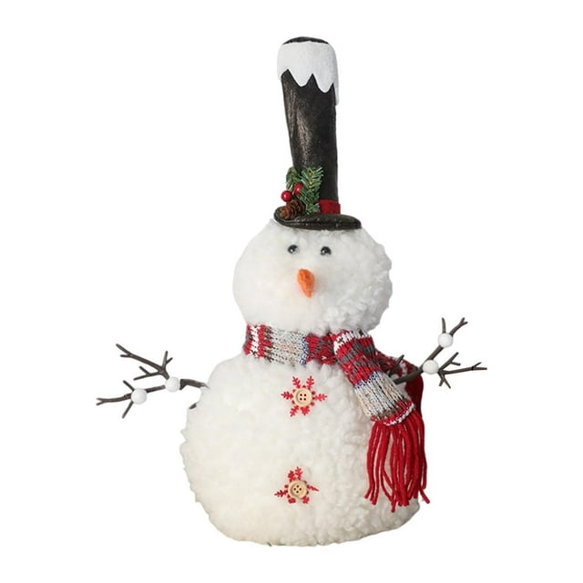 Adorno de muñeco de nieve navideño para escaparate de vacaciones, , figura navideña de exhibición, decoración navideña para dormitorio con Pequeño