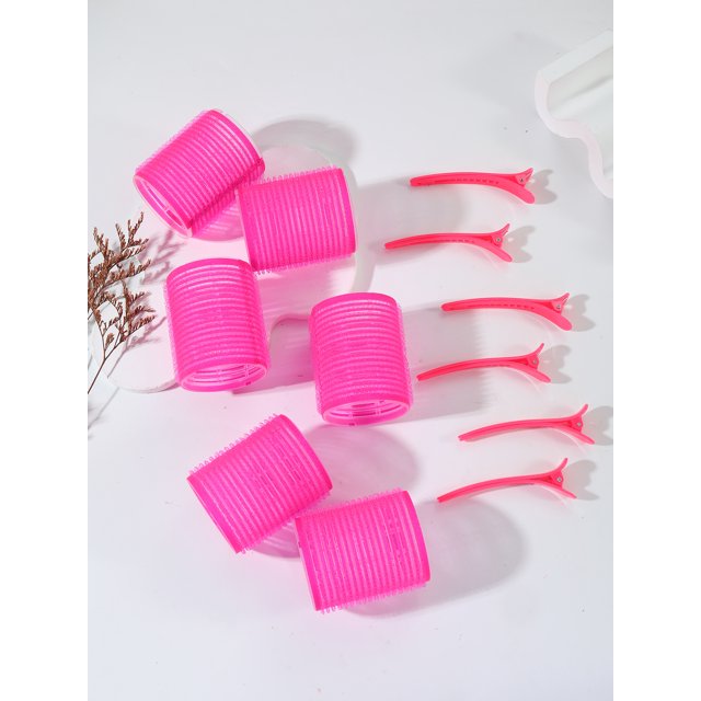 12 unids/set barra de aire rizador tubo de hierro autoadhesivo rollo mágico y flequillo clip de pelo herramienta de peinado rizador especial para peluca de cabello real