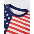 thumbnail image 4 of 4th of July Family Matching Outfits Red White Blue Patriotic Short Sleeve Tops and Shorts Set, 4 of 8