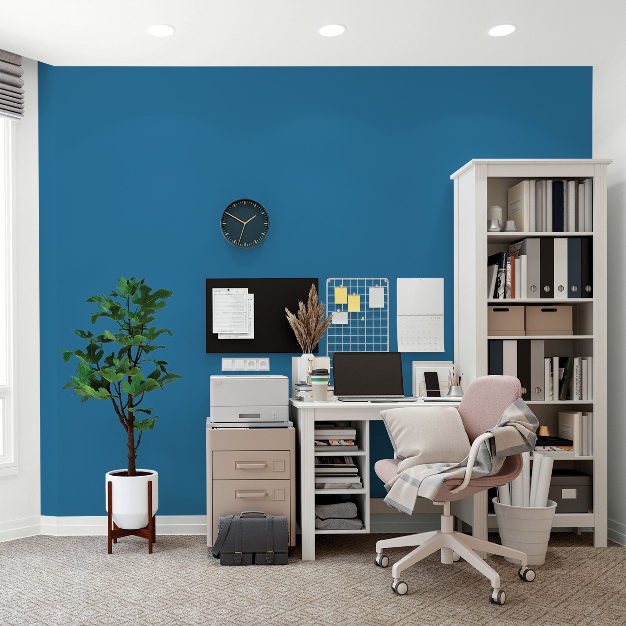 Glidden Spred Blue Oasis / Blue, Flat Interior Paint with Primer, 1 Gallon