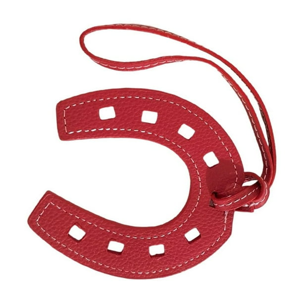 Qarigey LLavero de cuero PU, colgante para bolso, accesorios, adorno para bolso, llaveros, llavero portátil con cordón, regalos para mujer Ropa, zapatos y accesorios Miscelánea Rojo Qarigey AP014015-04