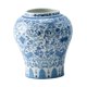 thumbnail image 3 of Jarrón de cerámica para flores, jarrón de porcelana azul y blanca, organizador de flores, soporte para plantas Azul claro, 3 of 9