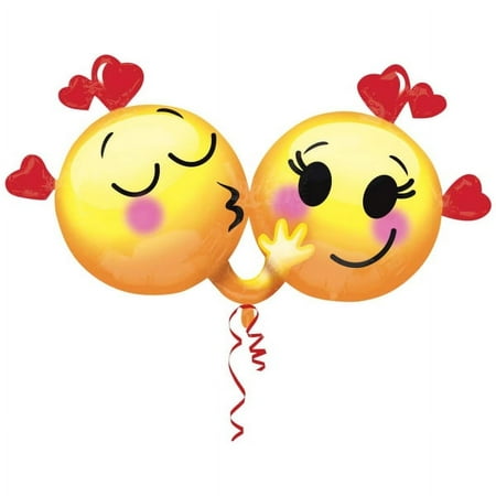 Celebrations Shape Emoticons In Love 18" Multi-color Balloon